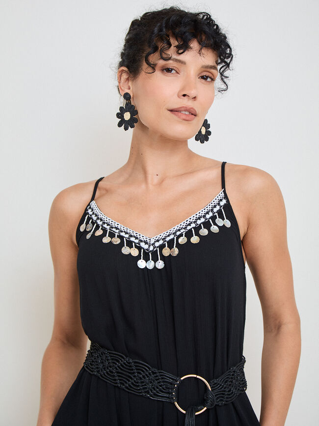 MONO DETALLE ESCOTE Negro