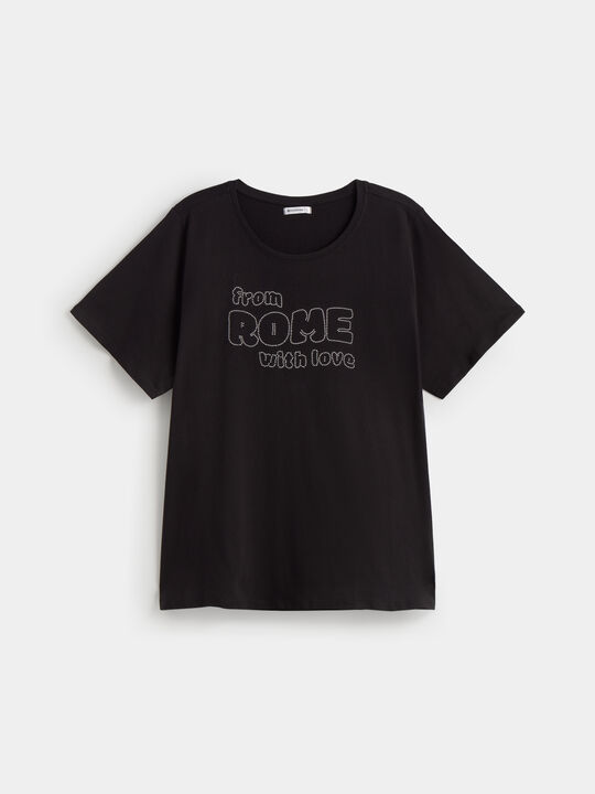 CAMISETA ROMA TACHAS Negro image number null
