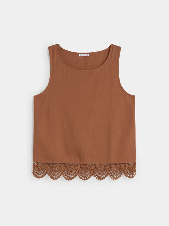 TOP FORNITURA BAJO Marron viejo image number null