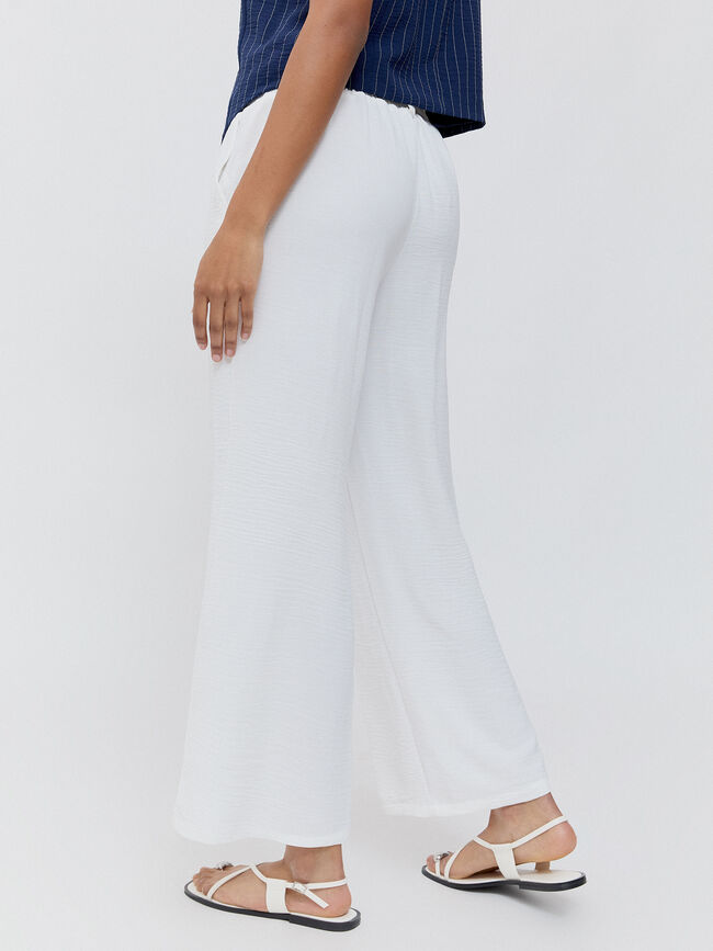 PANTALON ANCHO FLUIDO Blanco Optico
