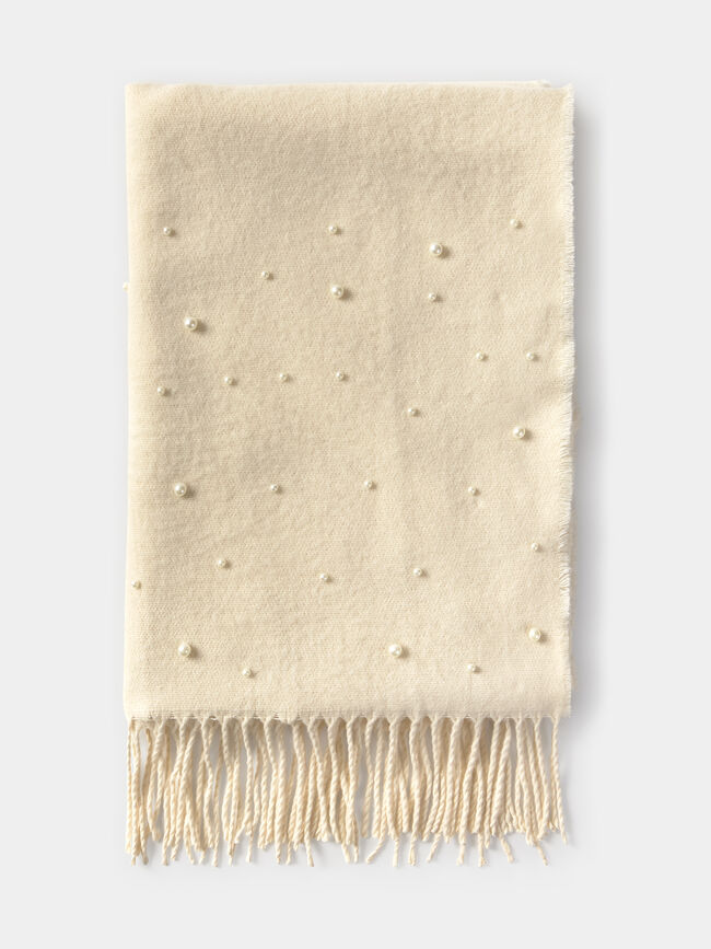 BUFANDA LISA PERLAS Crudo