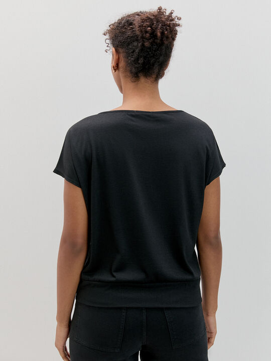 CAMISETA COMBINADA LEO LENTEJUELA Negro image number null