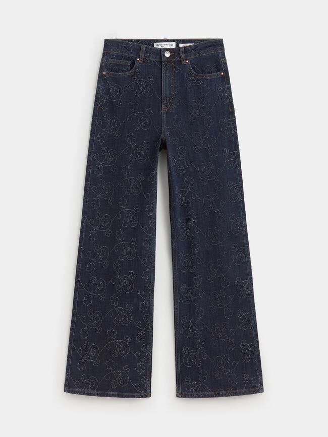 WIDE LEG LASER Dark blue