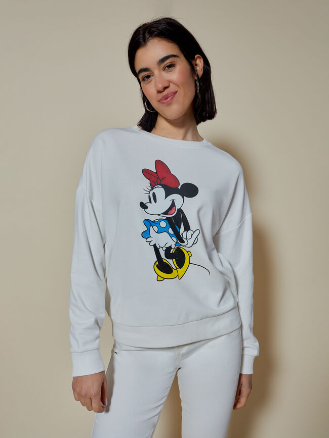 SUDADERA algodón MINNIE Blanco Optico