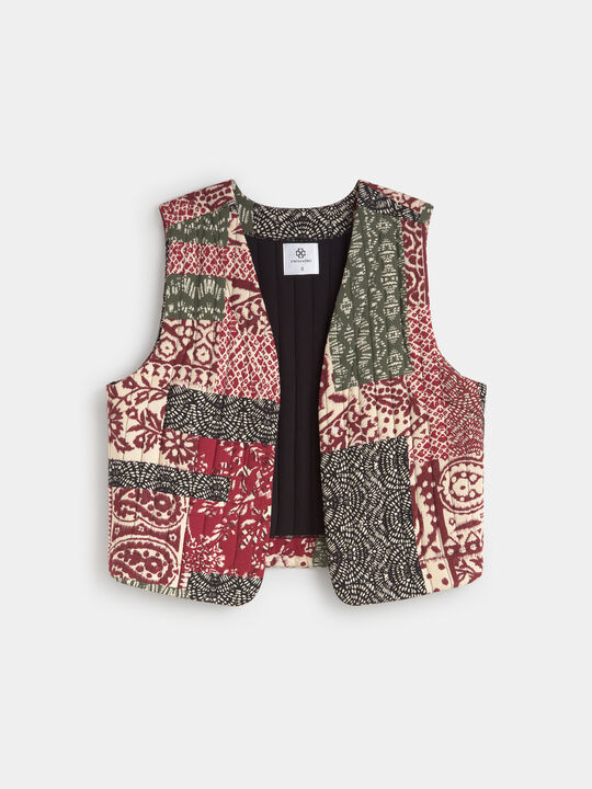 CHALECO ACOLCHADO ESTAMPADO Crudo image number null