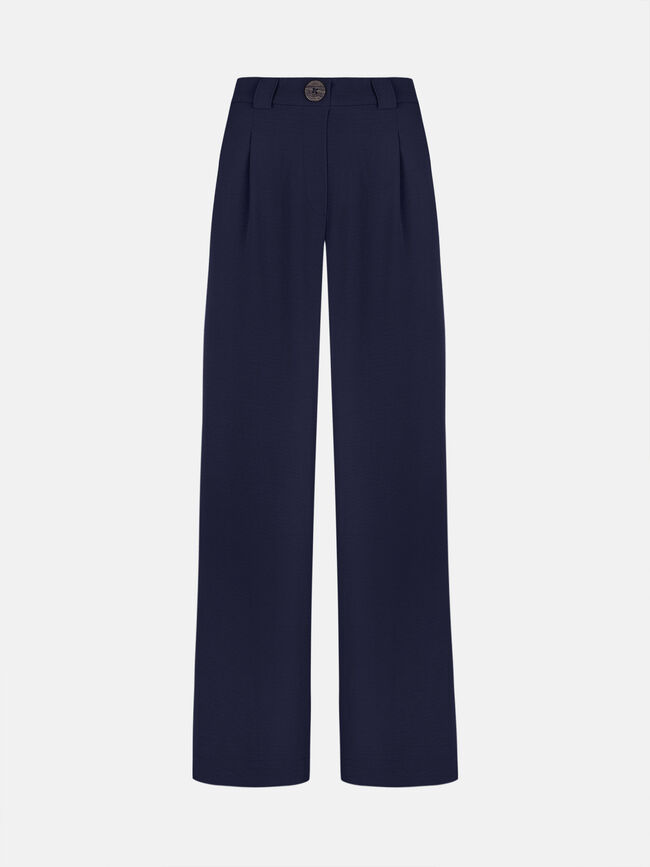 Pantalón palazzo fluido Azul Marino
