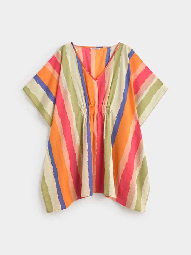 KAFTAN DETALLE RAYAS Multicolor