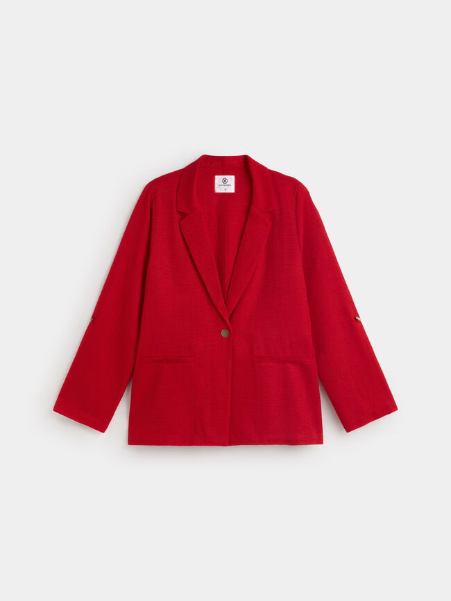 BLAZER FIT RELAJADO Rojo