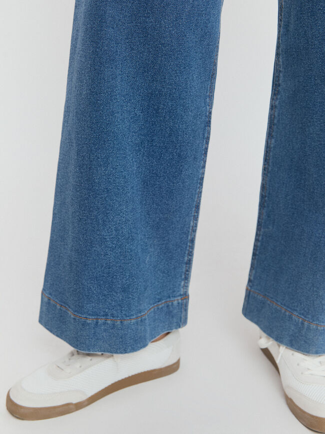 PANTALÓN BOLSILLO BOTÓN Mid blue