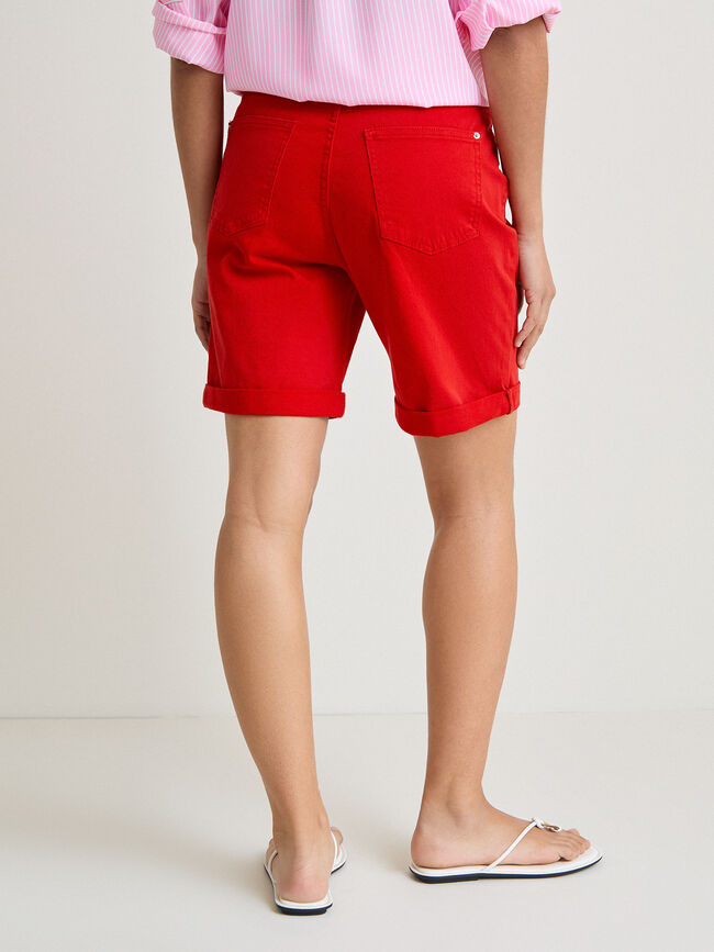BERMUDA VAQUERA BASICA Rojo