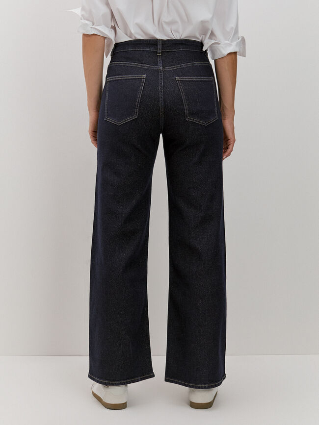 WIDE LEG DETALLE BRILLO Rinse Wash