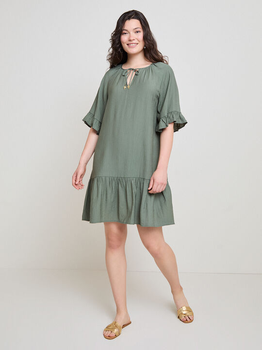 vestido volante Kaki image number null