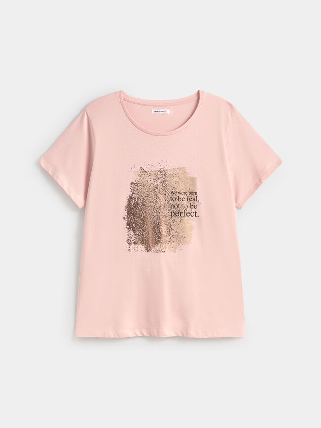 CAMISETA MANCHA BRILLANTE Rosa