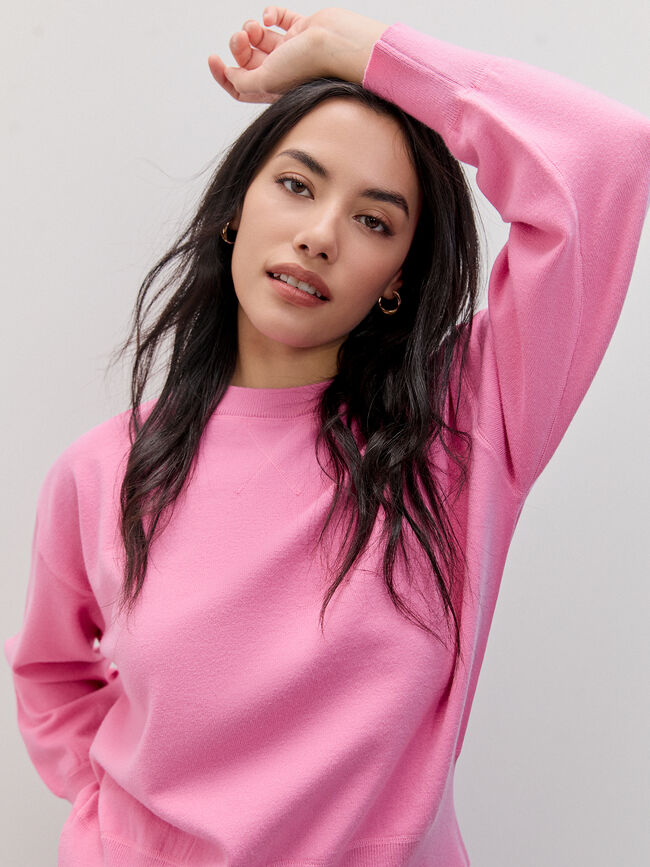 JERSEY SUDADERA BÁSICO Rosa Medio