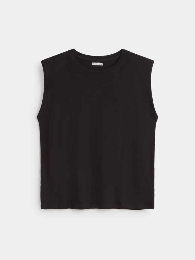 CAMISETA HOMBRERAS Negro