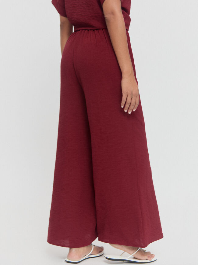 PANTALON ANCHO FLUIDO Granate