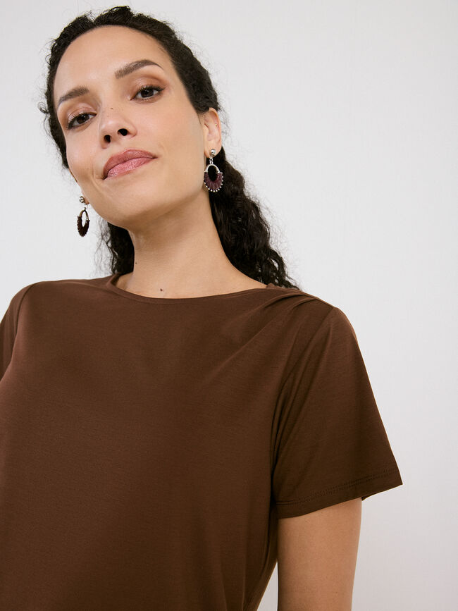 CAMISETA DETALLE PLIEGUE BROWNIE