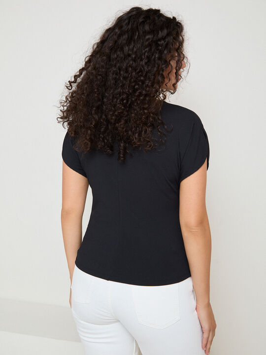 CAMISETA ABERTURAS HOMBRO Negro image number null