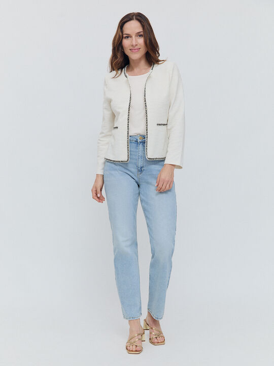 CHAQUETA DETALLE FORNITURA Crudo image number null