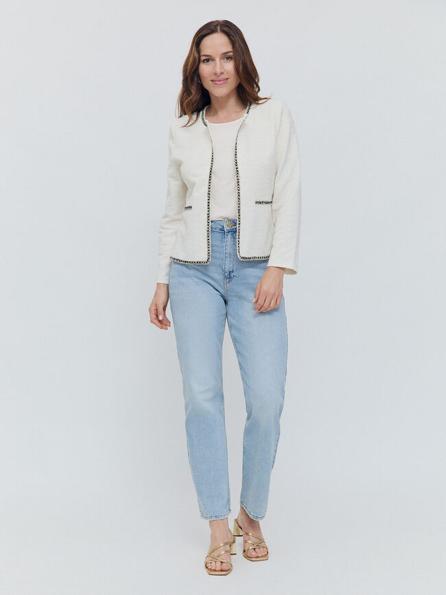 CHAQUETA DETALLE FORNITURA Crudo