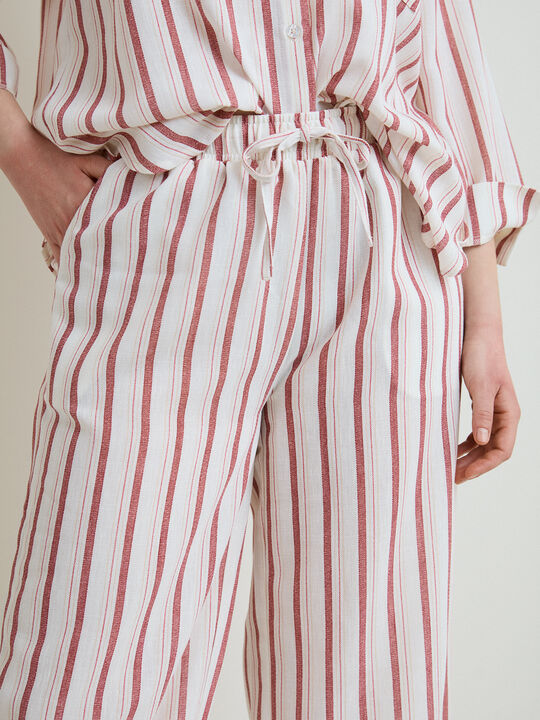 PANTAL&Oacute;N R&Uacute;STICO ANCHO Blanco Optico image number null