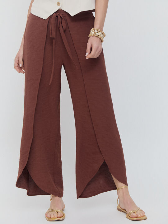 PANTALON PAREO LAZADA Marron chocolat image number null