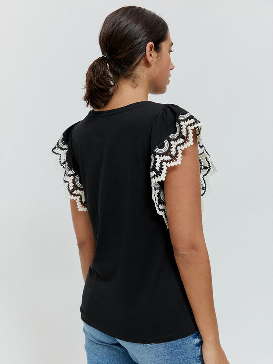 CAMISETA FORNITURA CONTRASTE Negro image number null