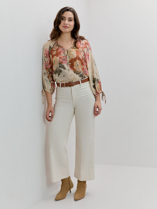 BLUSA ESTAMPADA CORD&Oacute;N Crudo image number null