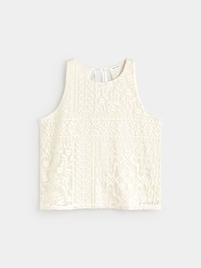 TOP CROCHET LAZADA Blanco Optico