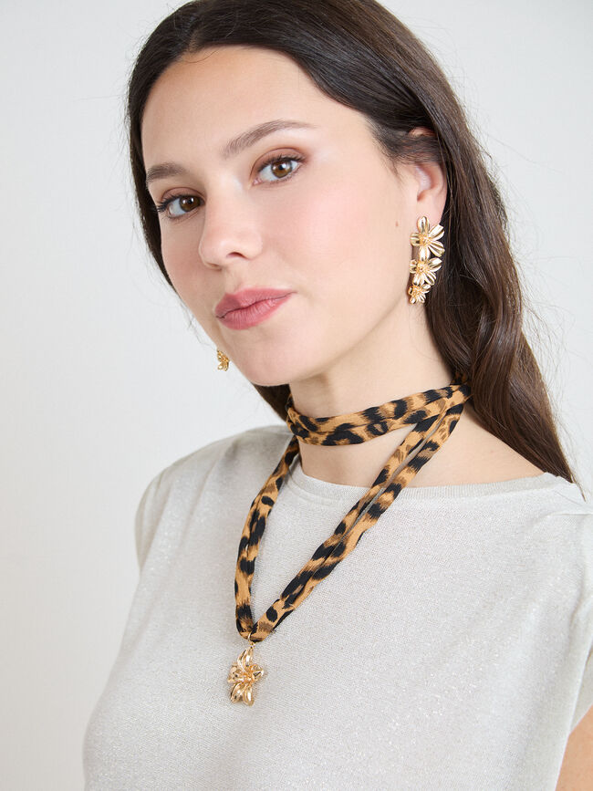 COLLAR ANIMAL PRINT Oro
