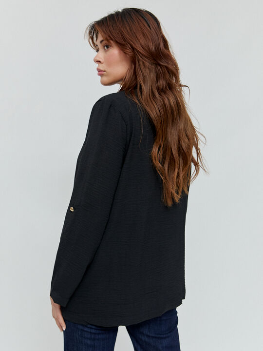 BLAZER FLUIDA ROLL-UP Negro image number null