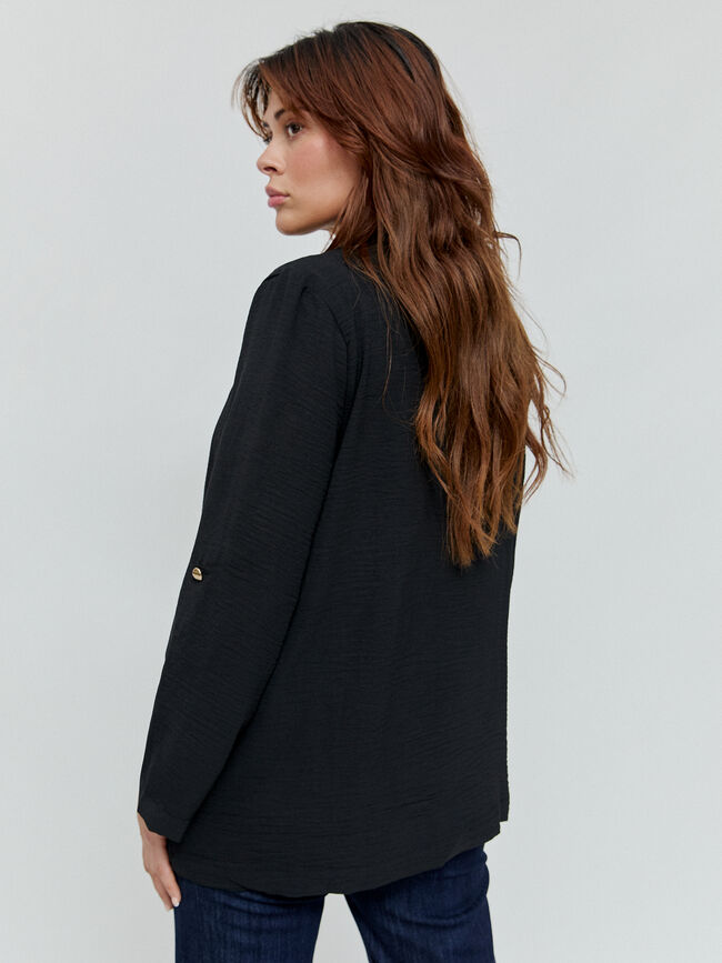 BLAZER FLUIDA ROLL-UP Negro