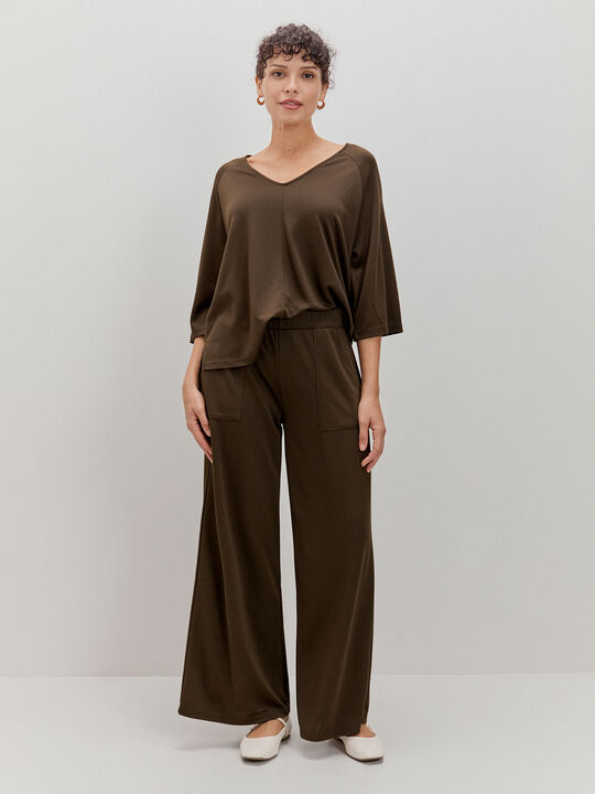 PANTALON DETALLE BOLSILLO Kaki image number null