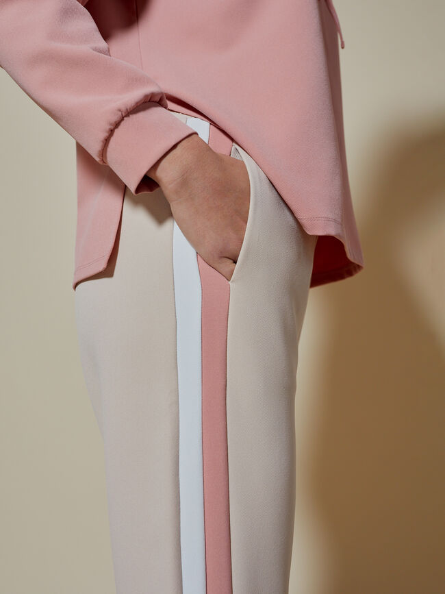 pantalón jogger cintura elástica Beige