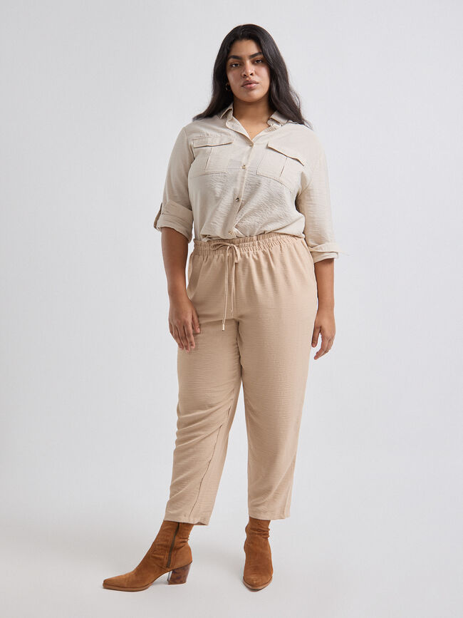 PANTALÓN FLUIDO Camel