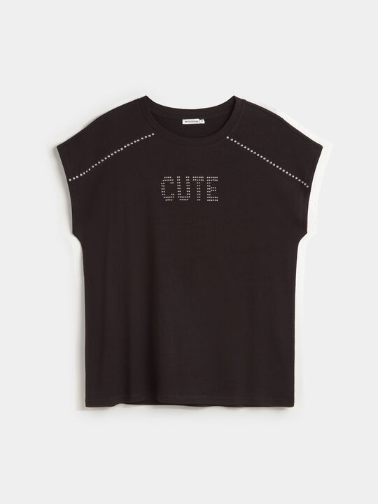 CAMISETA TACHAS Negro image number null