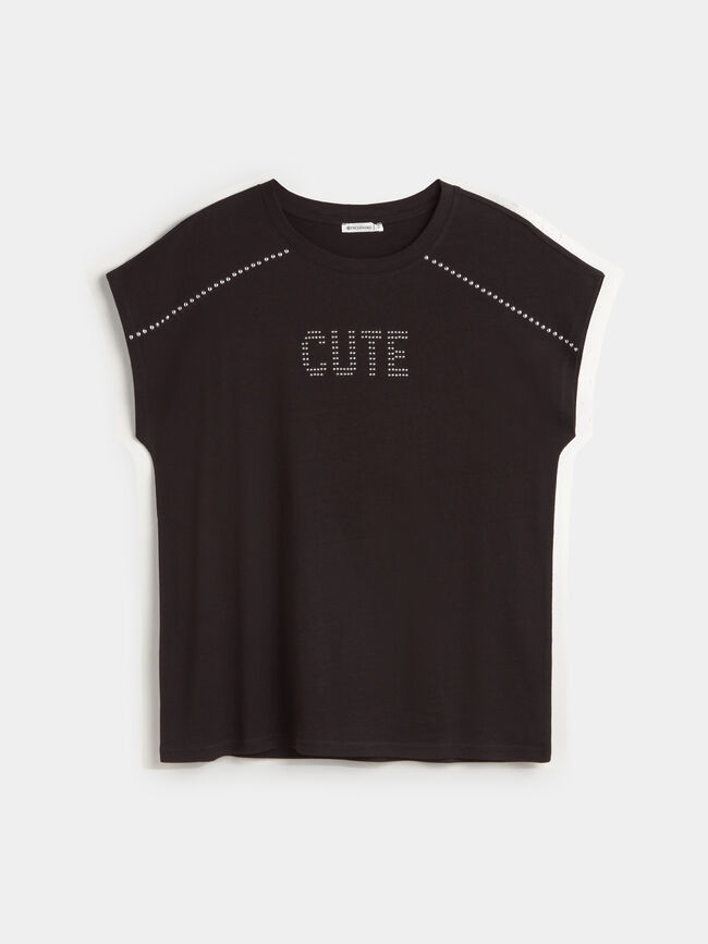 CAMISETA TACHAS Negro