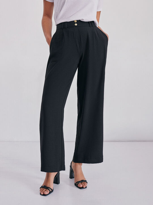 PANTALÓN FLUÍDO Negro image number null