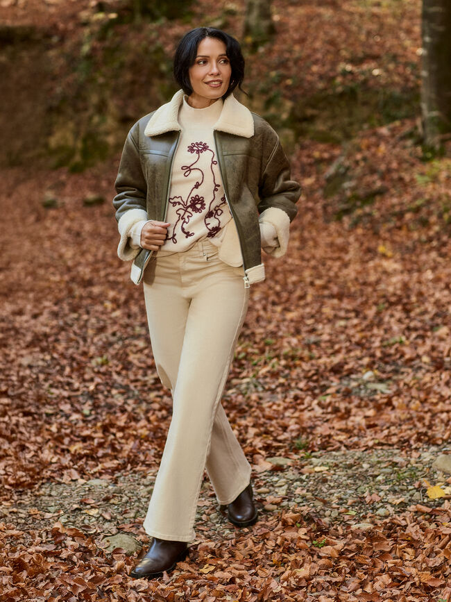 CHAQUETA CORTA DOBLE Kaki