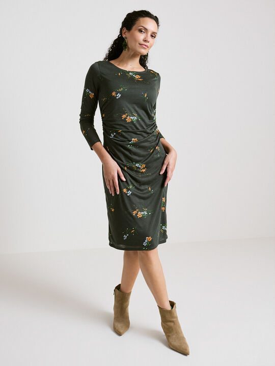VESTIDO FRUNCES LATERALES Estampado 1 image number null