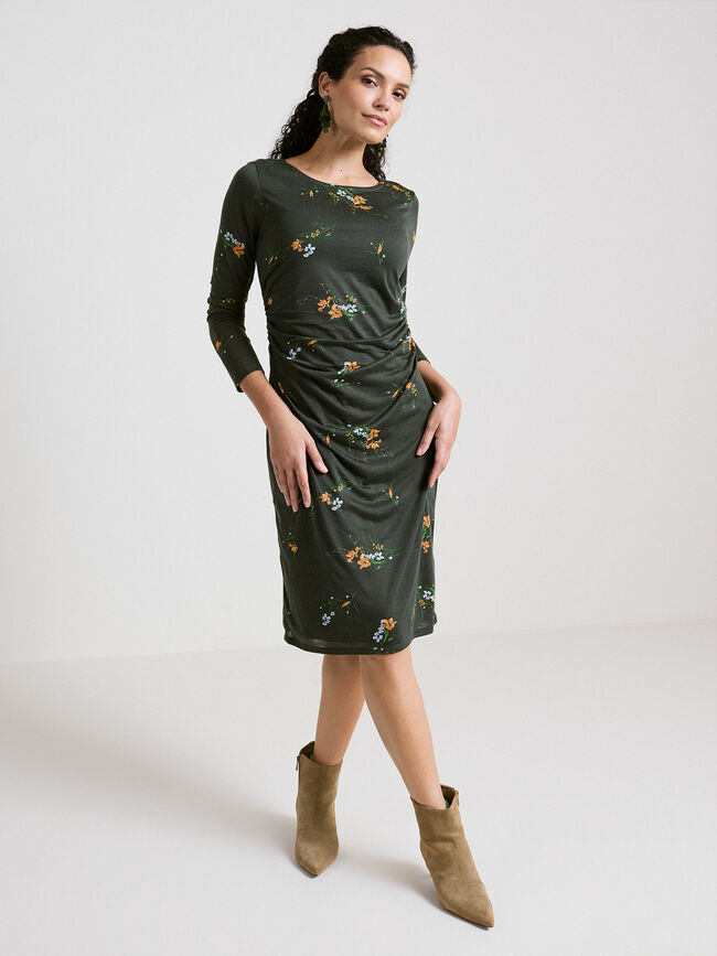 VESTIDO FRUNCES LATERALES Estampado 1