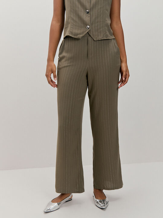 pantalon viscosa kaki claro image number null