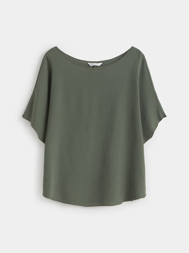 BLUSA NUDO Verde oscuro