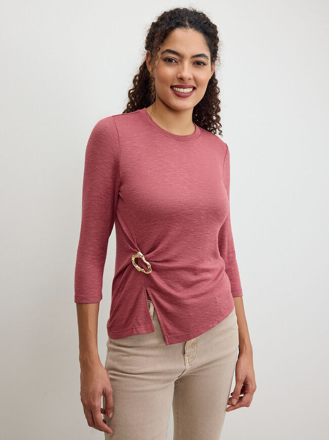 CAMISETA HEBILLA LATERAL Blush