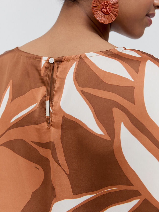 blusa saten estampada Teja