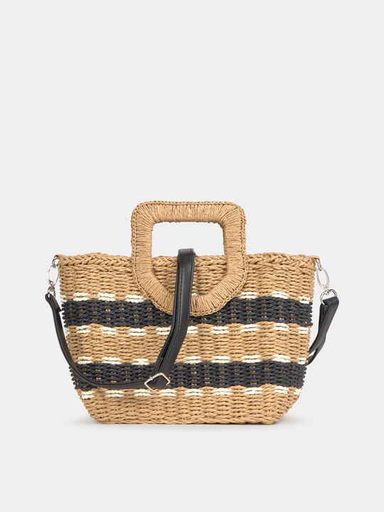 BOLSO CAPAZO BANDOLERA Crudo Claro image number null