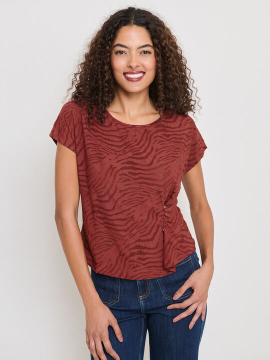 CAMISETA DETALLEL PINZADO ROJO MARTE image number null