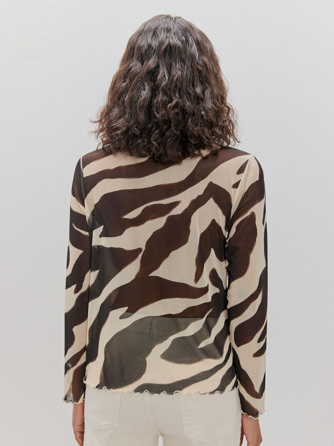 CAMISETA DETALLE FRUNCE Estampado 1