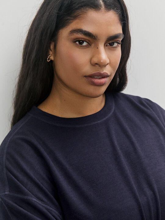 SUDADERA CORTES Azul Marino image number null