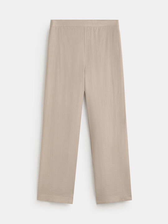 PANTAL&Oacute;N LARGO FLUIDO Piedra image number null